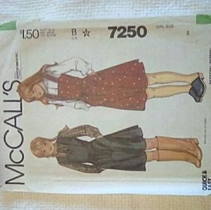 Vintage McCall's 7250 girl's sz 8 wrap jumper